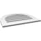 Ekena Millwork Round Top Surface Mount PVC Gable Vent: Functional, w/ 3-1/2"W x 1"P Standard Frame, 26"W x 22"H GVPRT26X2201SF - alternate 3
